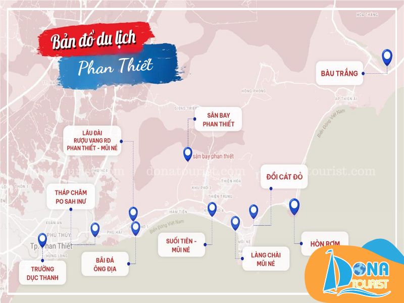 Bản đồ những địa điểm du lịch siêu hot tại Phan Thiết Bản đồ những địa điểm du lịch siêu hot tại Phan Thiết
