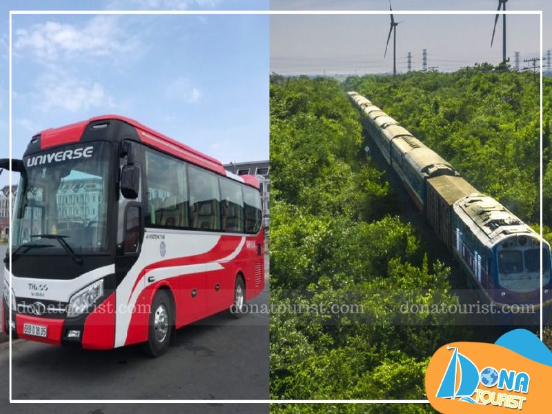 Du khách có thể di chuyển đến Phan Thiết bằng xe khách hoặc tàu Du khách có thể di chuyển đến Phan Thiết bằng xe khách hoặc tàu